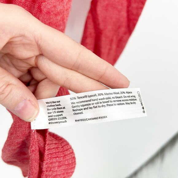 Eileen Fisher Womens Fall Lightweight Merino Wool Alpaca Blend Sweater Size M - Picture 5 of 6